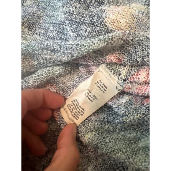 Soft Surroundings Botanique Floral Stripe Knitted Lightweight Sweater Size XS - Picture 5 of 6